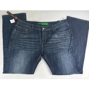 Rock and Roll Denim Pistol Regular Fit Straight Leg Jeans 44x36 Western Dark